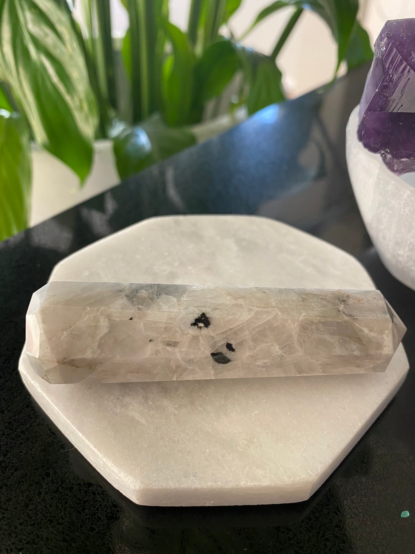 Moonstone point generator tower - 78 grams 8cm Crystal shop Crystal Business Feng Shui Ryde Sydney Australia