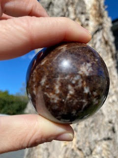 Pietersite crystal polished brown sphere 230 grams 5.0cm rock specimen mineral raw Feng Shui crystal shop business Ryde Sydney Australia healing stone