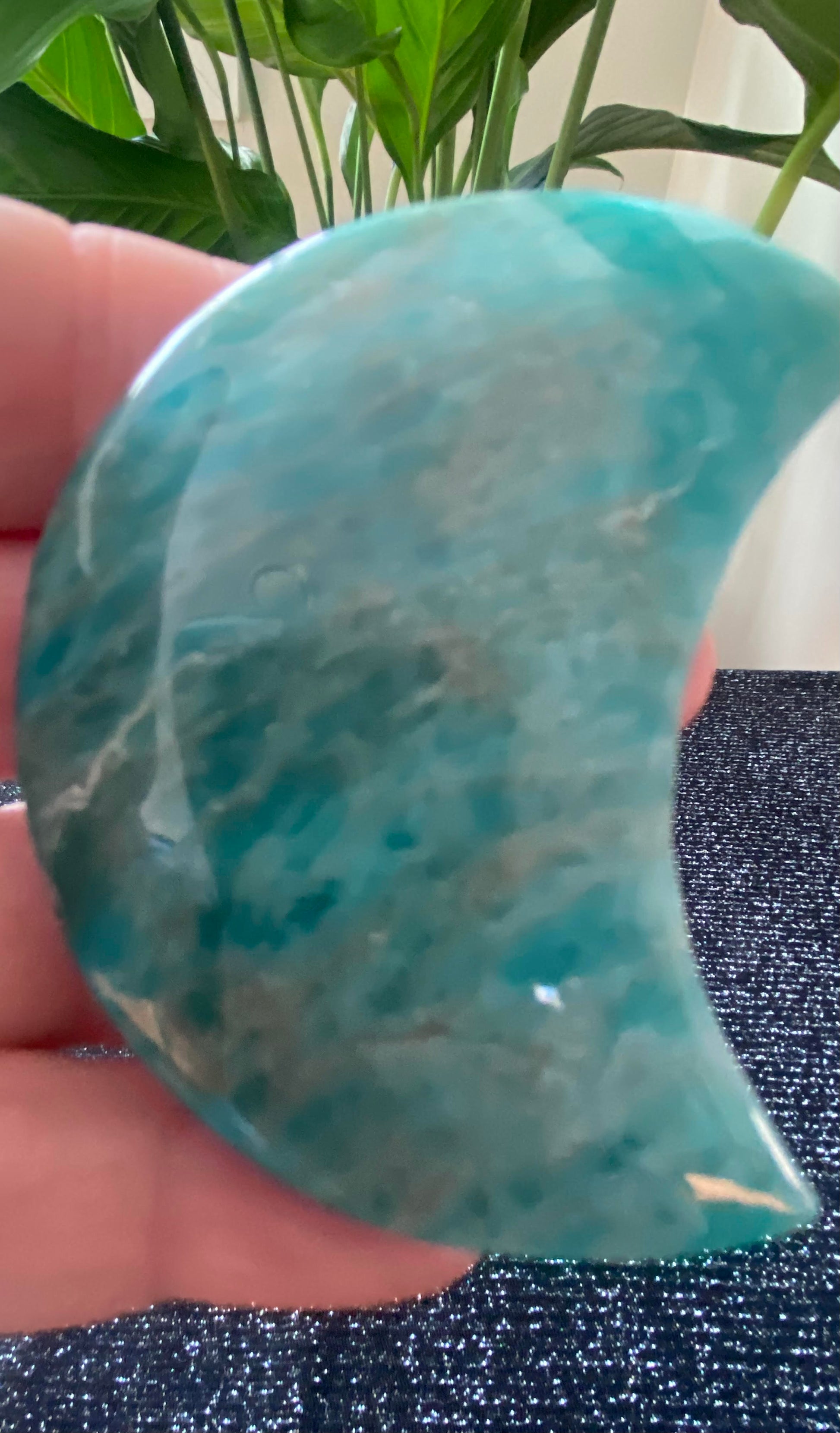 Amazonite moon hand carved raw natural polished rock specimen mineral Feng Shui crystal shop business Ryde Sydney Australia healing stone