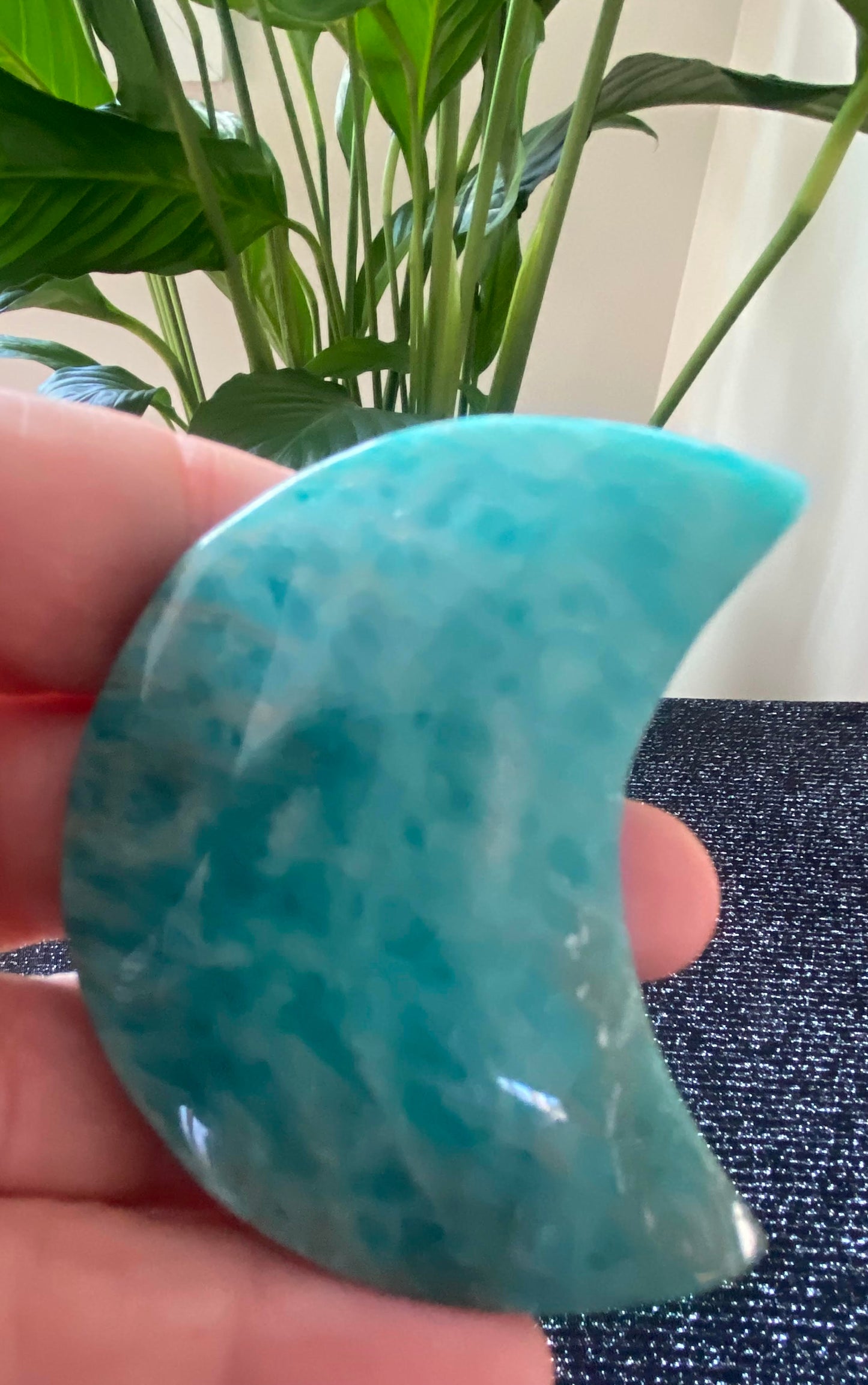 Amazonite moon hand carved raw natural polished rock specimen mineral Feng Shui crystal shop business Ryde Sydney Australia healing stone