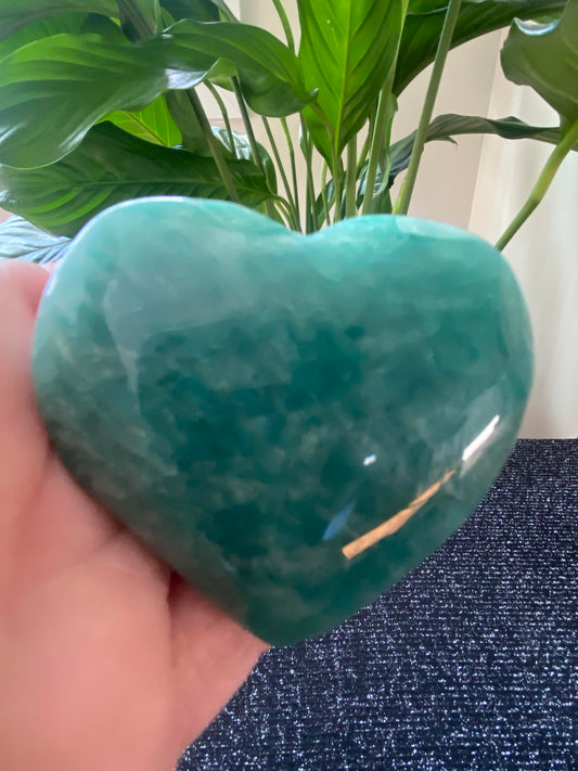 Amazonite heart hand carved raw natural polished rock specimen mineral Feng Shui crystal shop business Ryde Sydney Australia healing stone