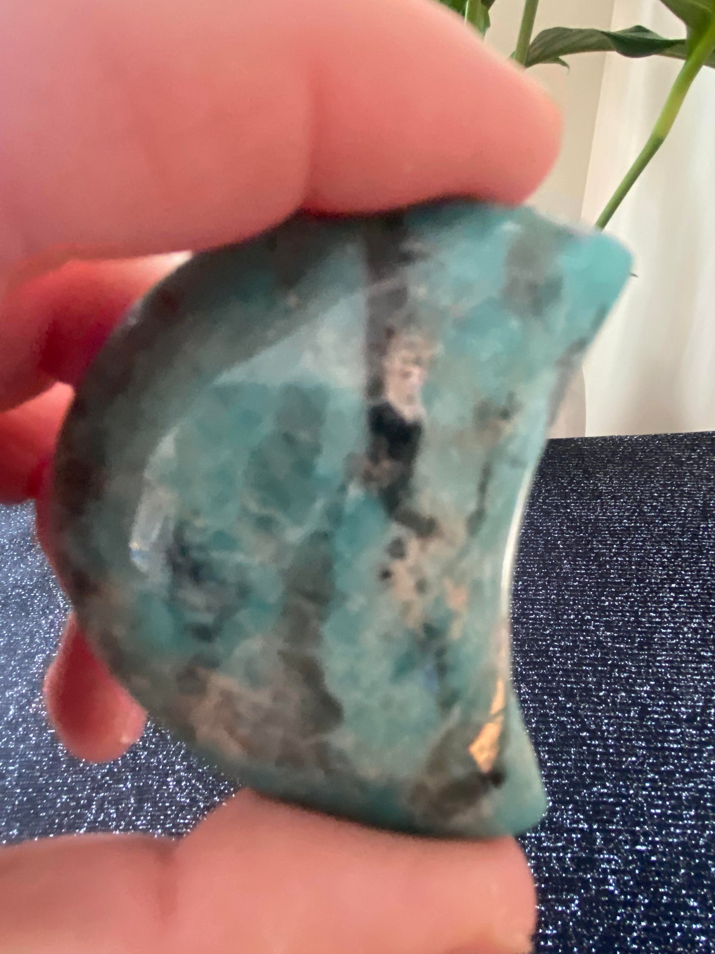 Amazonite moon hand carved raw natural polished rock specimen mineral Feng Shui crystal shop business Ryde Sydney Australia healing stone