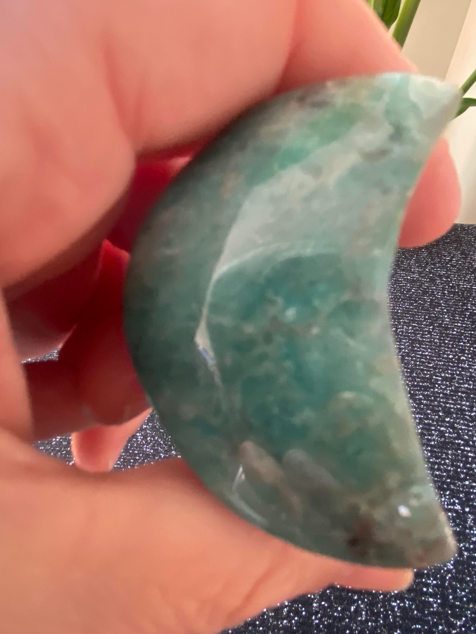 Amazonite moon hand carved raw natural polished rock specimen mineral Feng Shui crystal shop business Ryde Sydney Australia healing stone