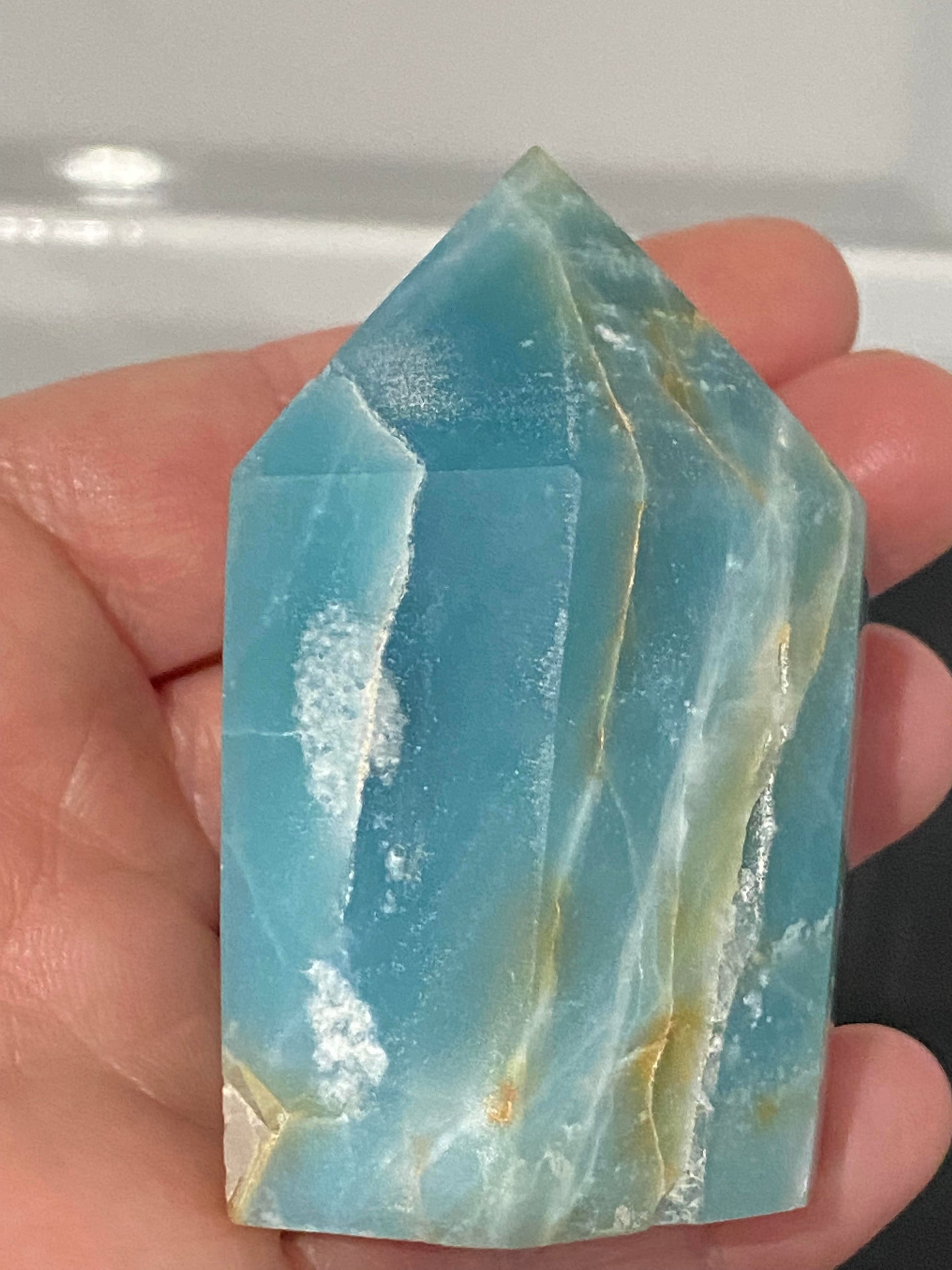 Amazonite point tower generator raw natural polished rock specimen mineral Feng Shui crystal shop business Ryde Sydney Australia healing stone