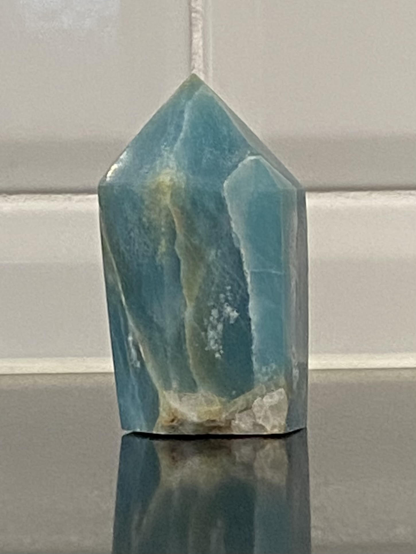 Amazonite point tower generator raw natural polished rock specimen mineral Feng Shui crystal shop business Ryde Sydney Australia healing stone