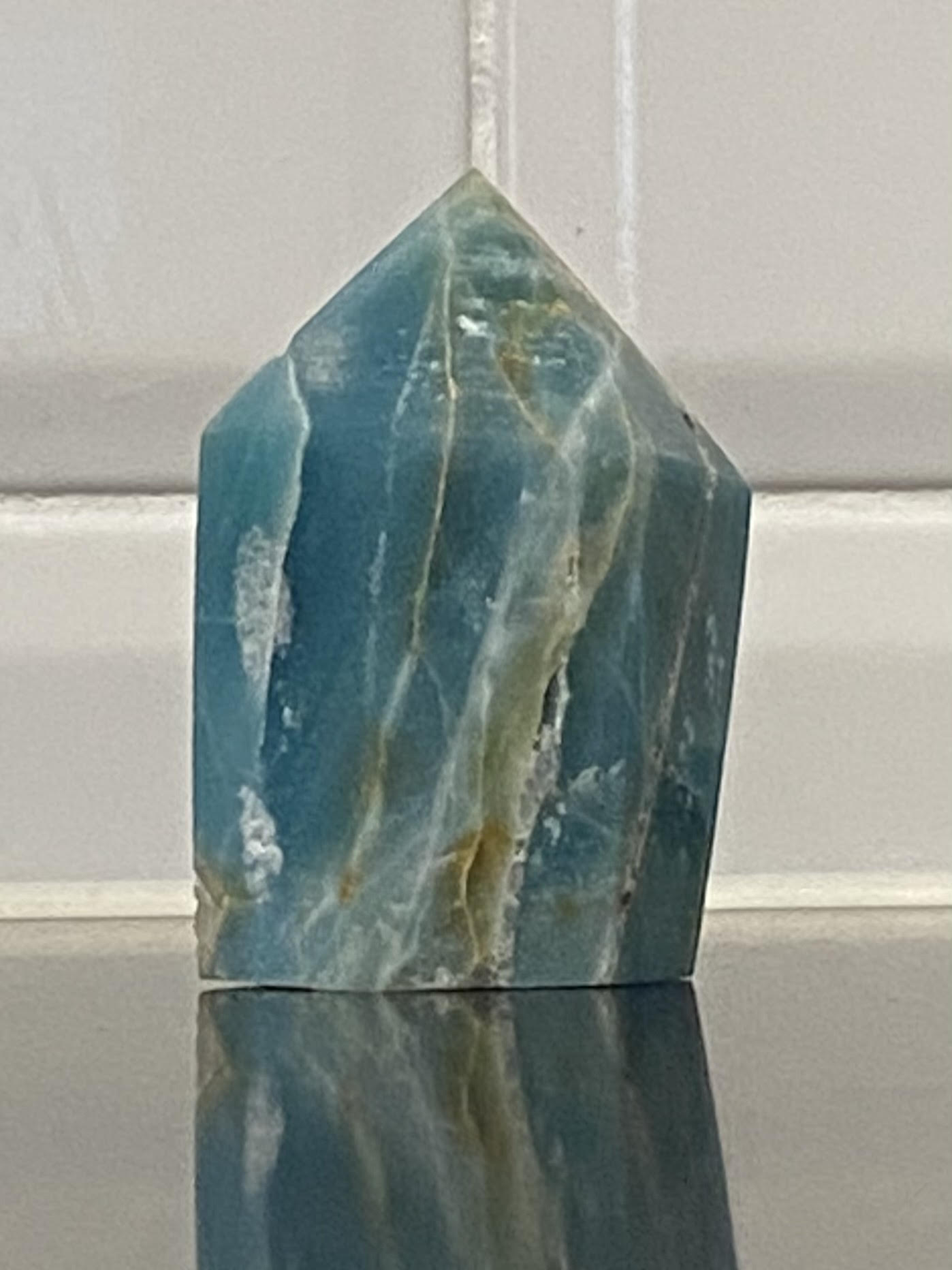 Amazonite point tower generator raw natural polished rock specimen mineral Feng Shui crystal shop business Ryde Sydney Australia healing stone