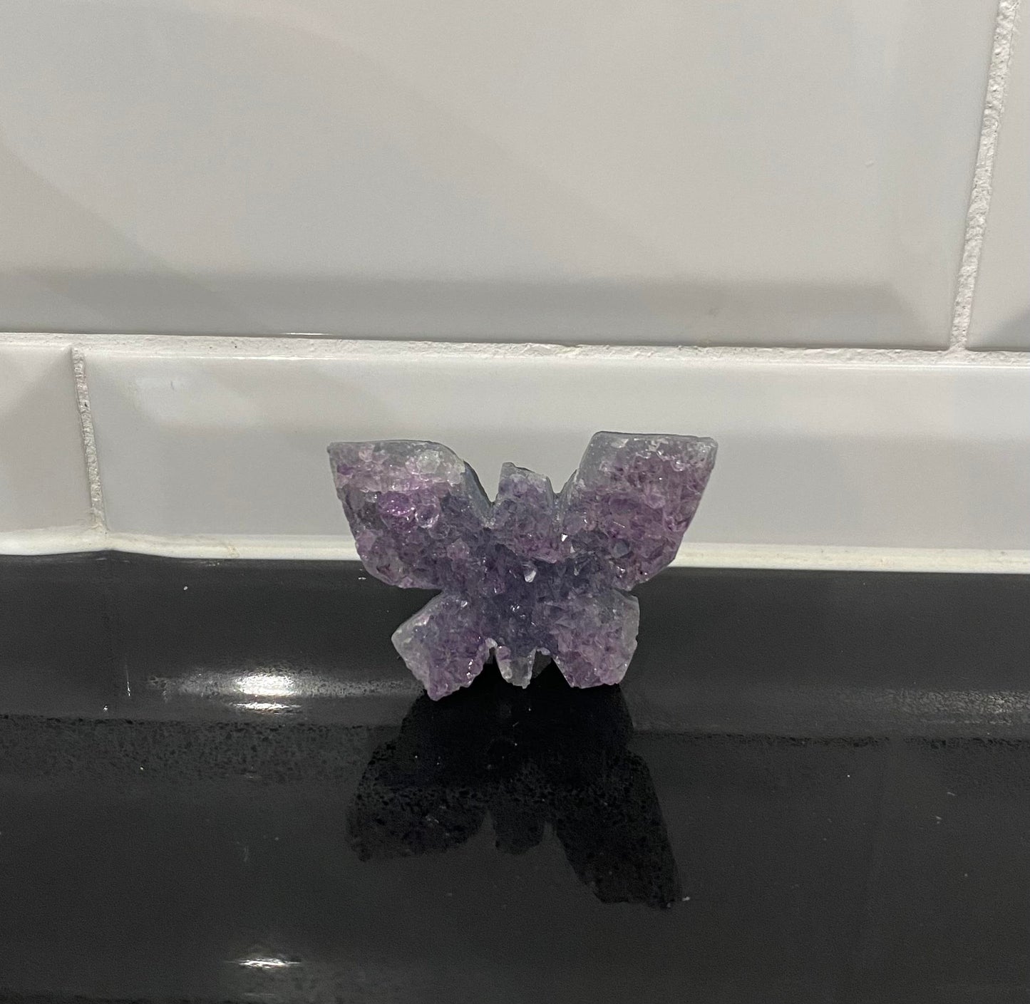 Amethyst Butterfly shape cluster hand carved 40 grams free standing Ryde Sydney Australia Feng Shui6