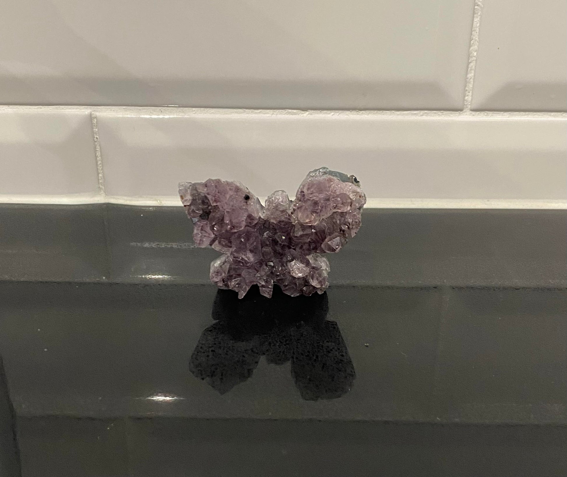 Amethyst Butterfly shape cluster hand carved 69 grams free standing Ryde Sydney Australia Feng Shui6