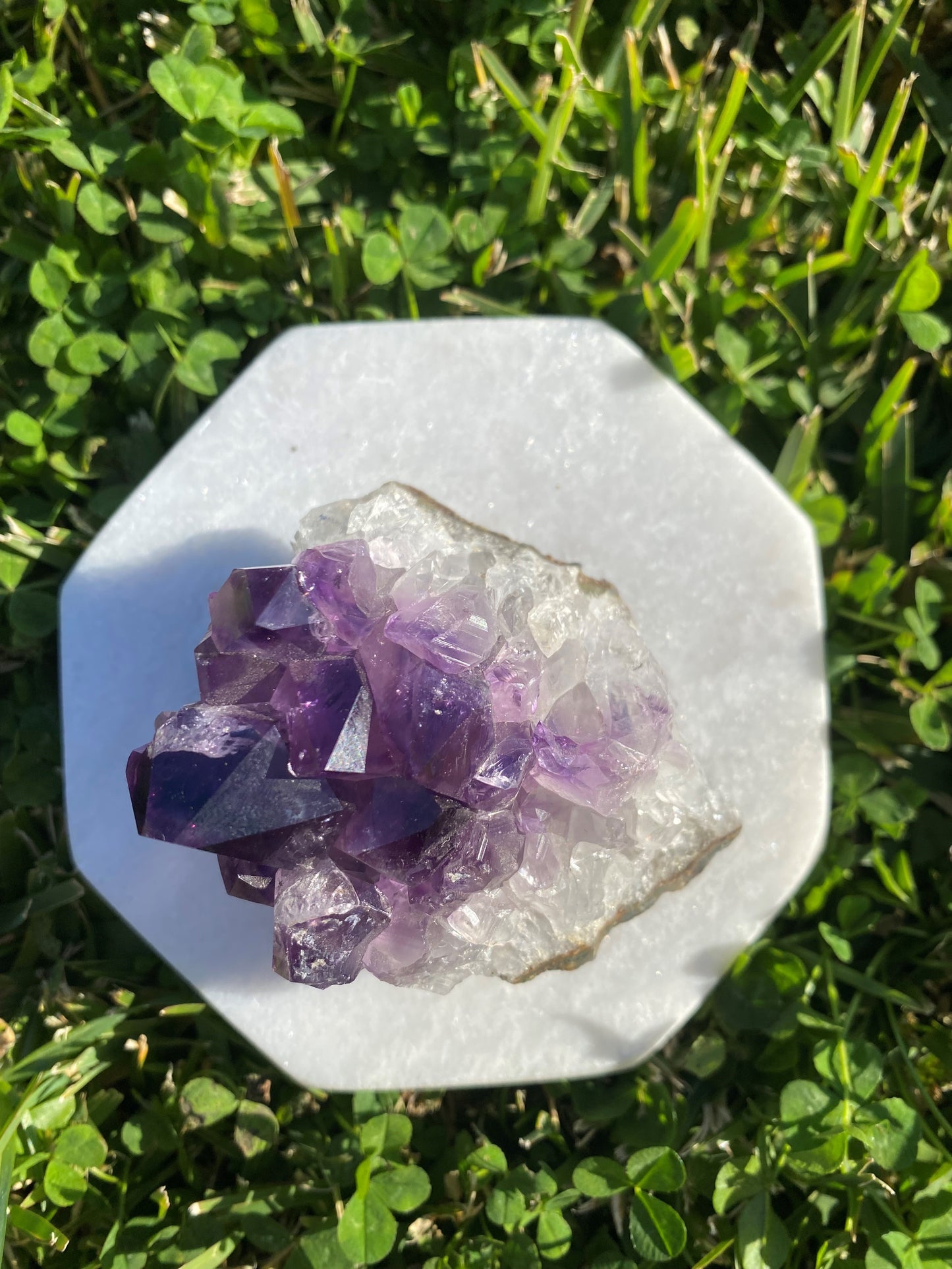 Amethyst cluster clear quartz crystal gemstone geode healing crystal business shop Ryde Chatswood Sydney Australia free gift Feng Shui