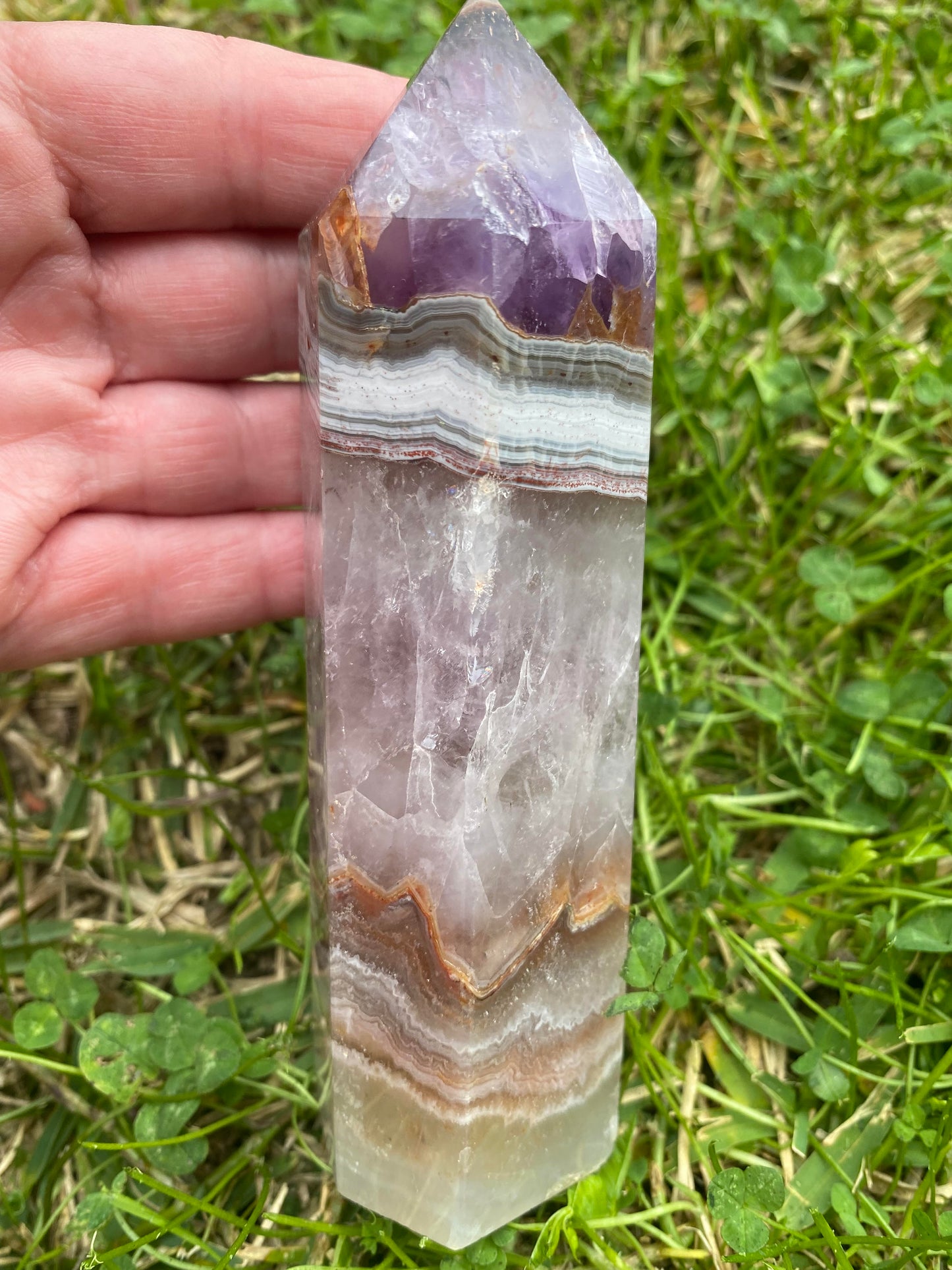 Amethyst mexican lace agate point generator tower healing stones crystal business shop Feng Shui Love Ryde Sydney Australia 2