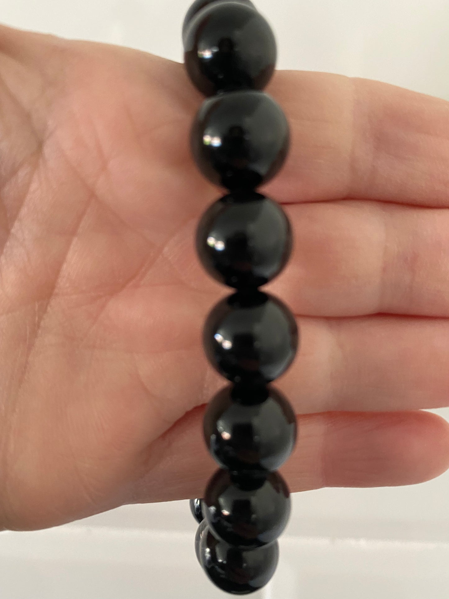 Black Obsidian Crystal stone rock Beads Bracelets 12mm 1.2cm Healing Crystals Shop business Ryde Sydney Australia