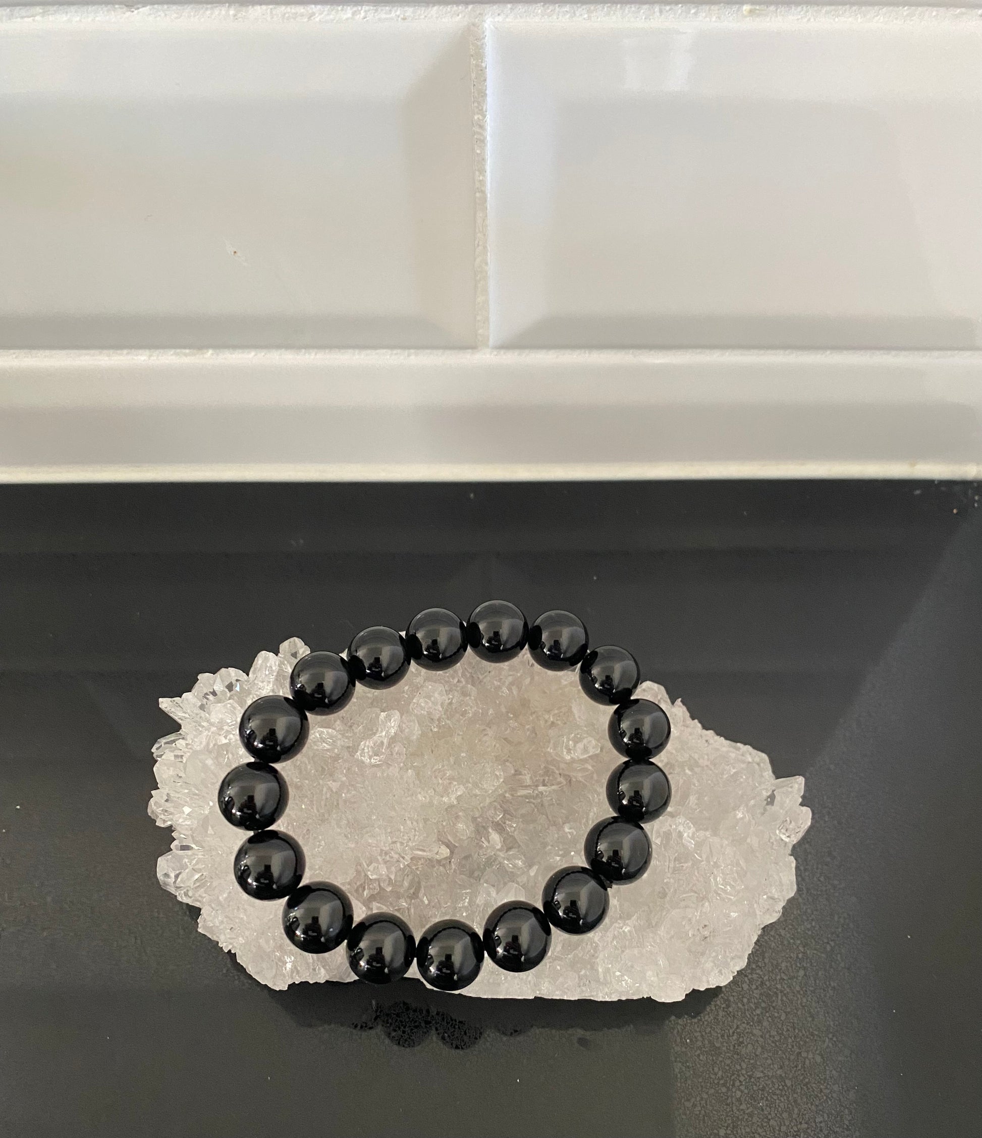 Black Obsidian Crystal stone rock Beads Bracelets 12mm 1.2cm Healing Crystals Shop business Ryde Sydney Australia