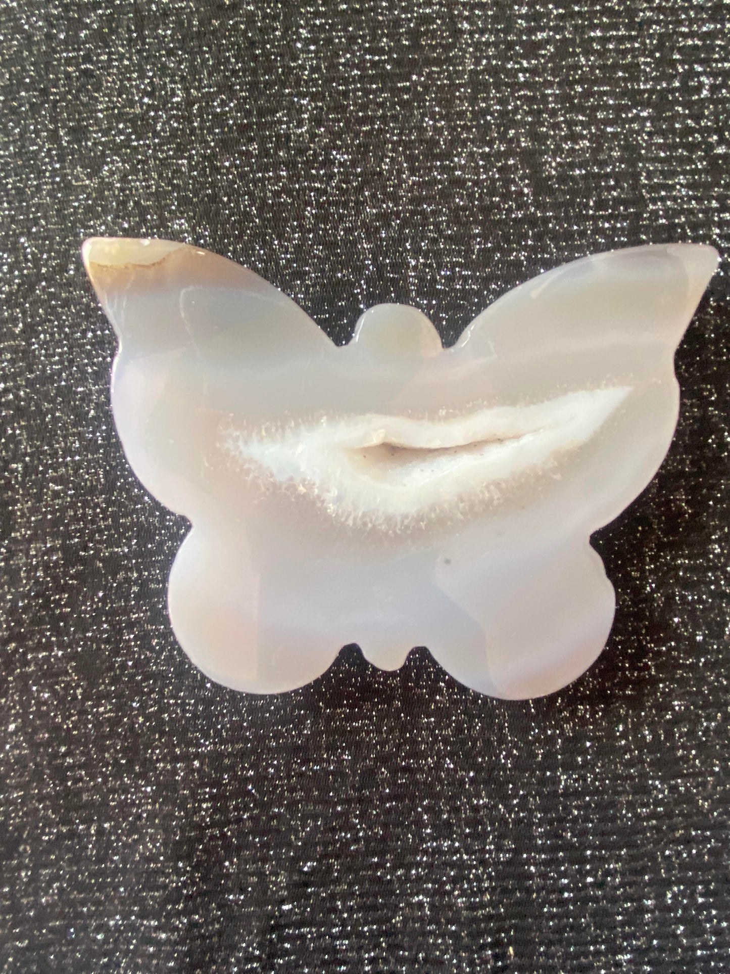 Agate hand carved butterfly crystal | 345 grams