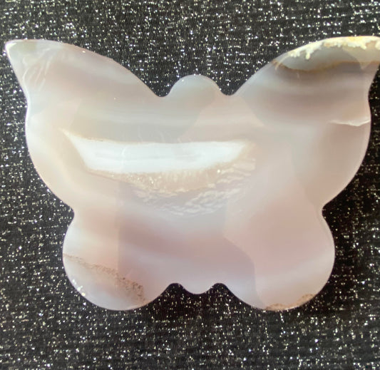 Agate hand carved butterfly crystal | 345 grams