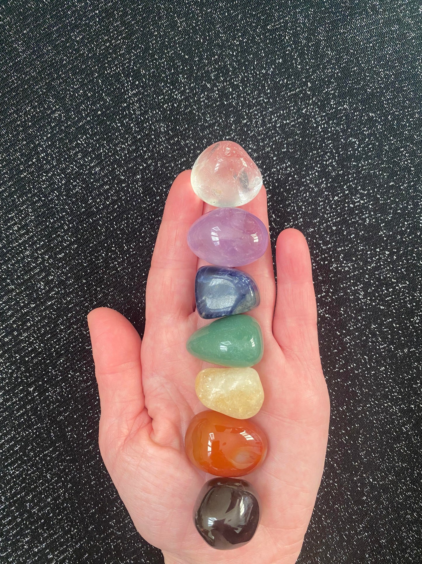 Chakra cyrstal tumbles amethyst clear quartz amazonite lapis lazuli garnet clea rquartz green aventurine feng shui ryde sydney australia gift love