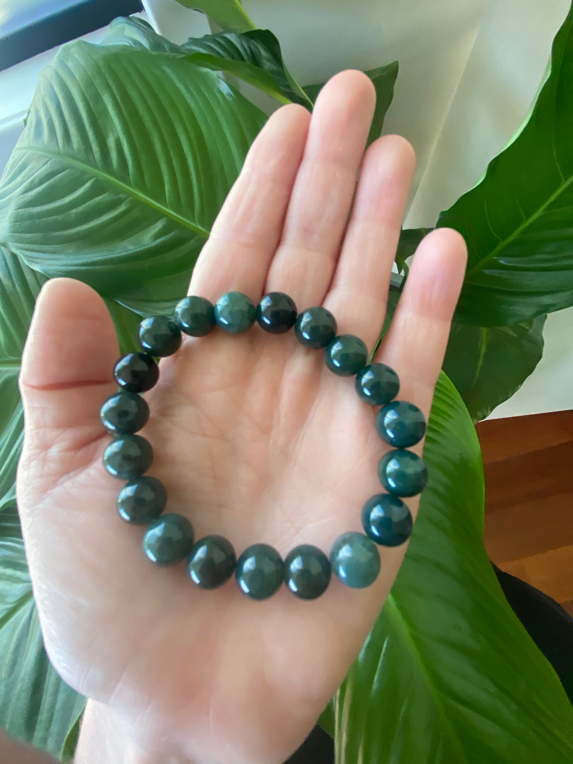 Deep green Moss Agate crystal stone rock Beads Bracelets 10mm 1.0cm Healing Crystals Shop business Ryde Sydney Australia