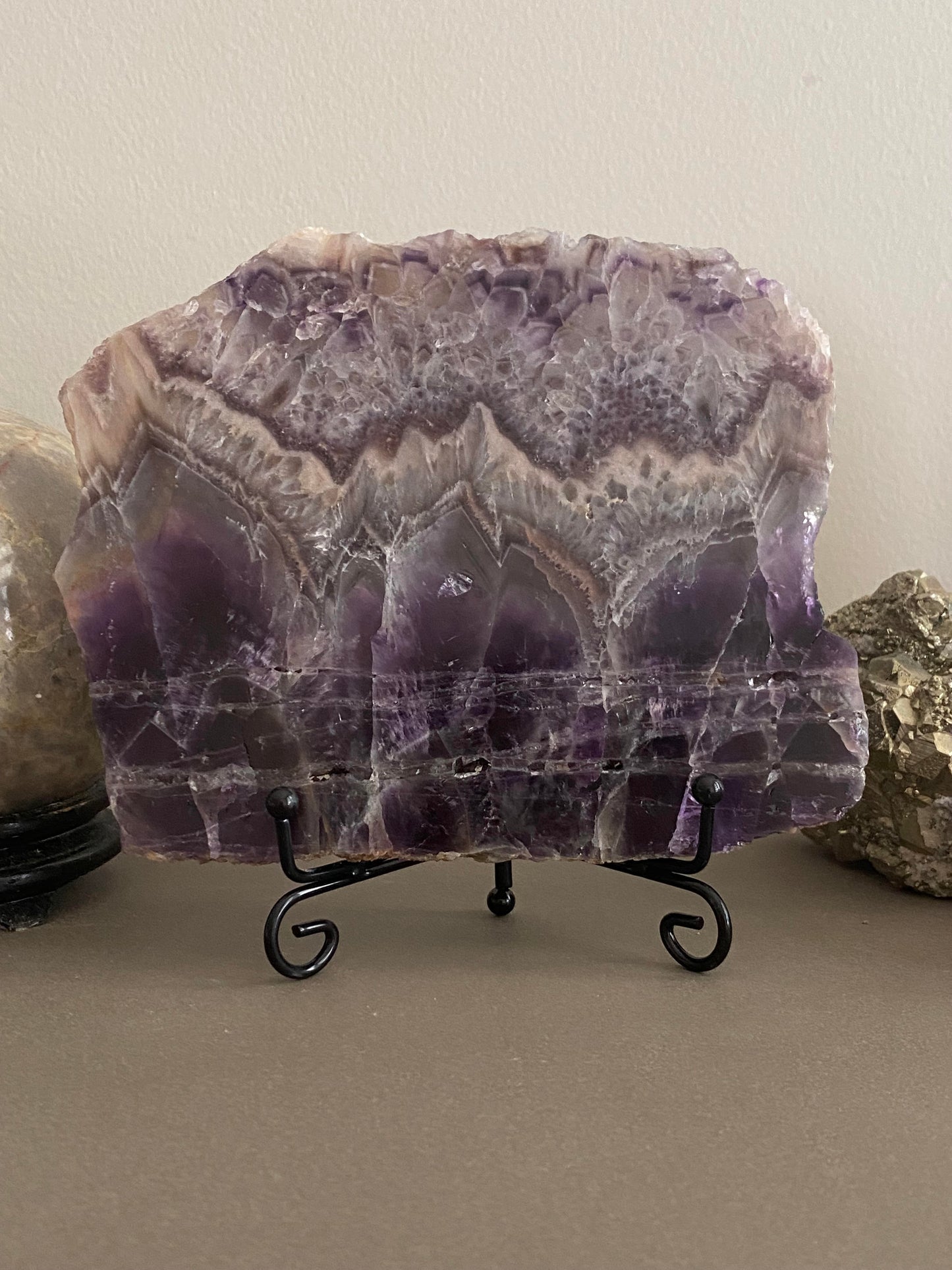 Dream Amethyst slab raw natural polished 450 grams rock specimen mineral Feng Shui crystal shop business Ryde Sydney Australia healing stone