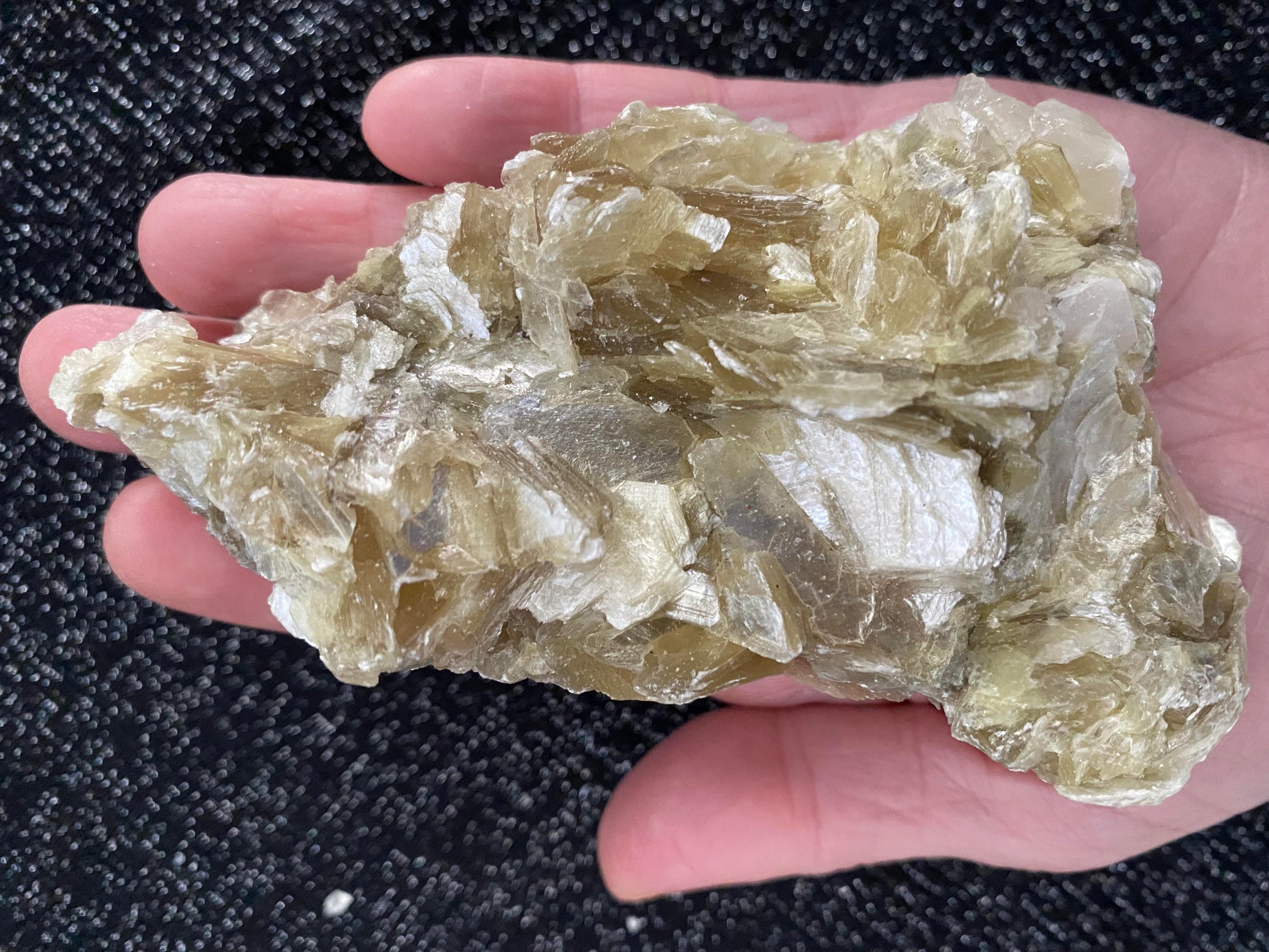 Gold yellow mica biotite raw specimen mineral crystal feng shui zen shiny ryde sydney australia