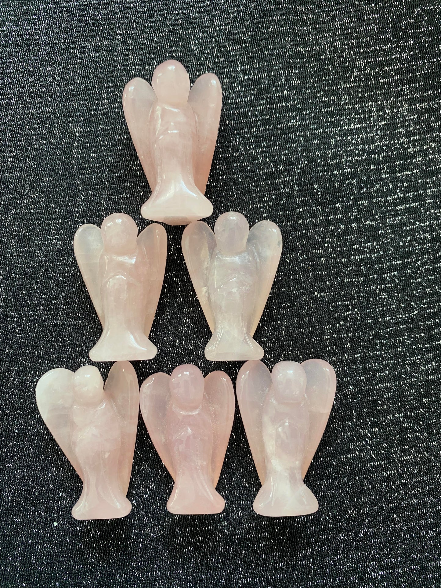 Hand carved rose Quartz angels are small sized crystal that can easily be carried with you Ryde Sydney Australia Willoughby Chatswood Bondi 4cm small Feng Shui love