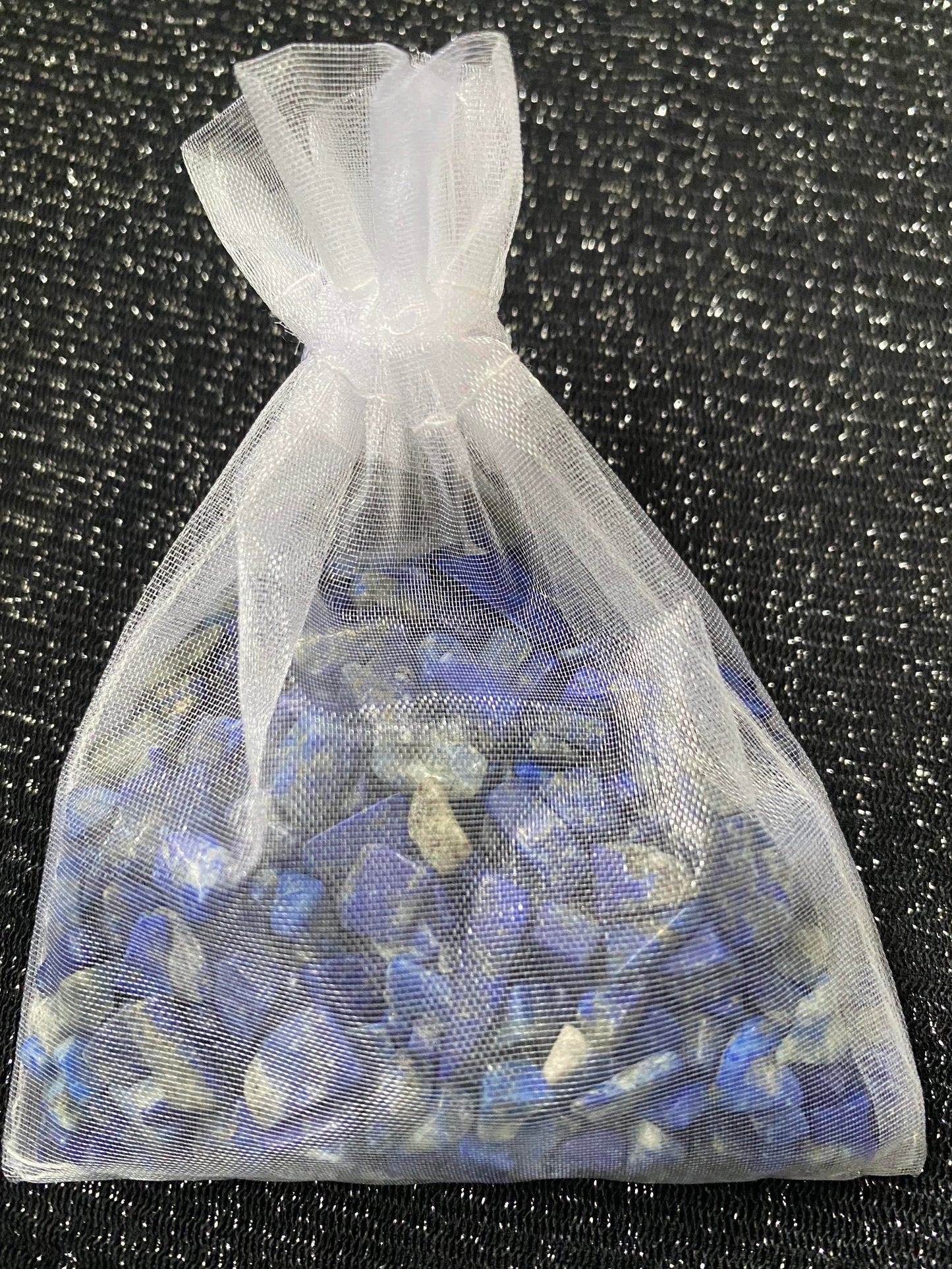 Lapis Lazuli Crystal rock chip stone in organza bags art projects healing stones crystal business shop Ryde Sydney Australia free gift art supplies