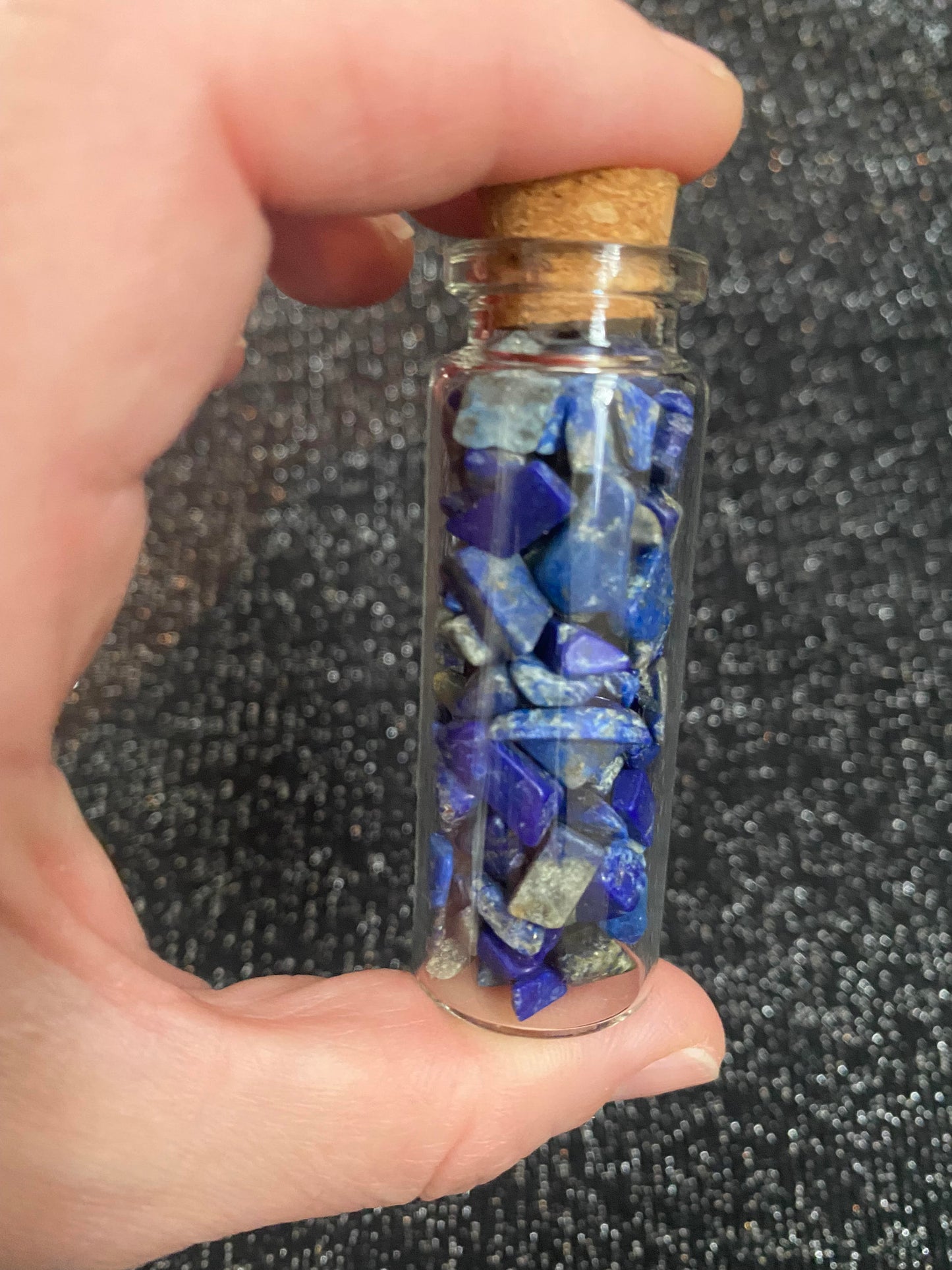 Lapis Lazuli Crystal raw tumbled rock chip fragments in mini wish glass bottles healing stones crystal business shop Feng Shui Love mixed Ryde Sydney Australia art project supplies