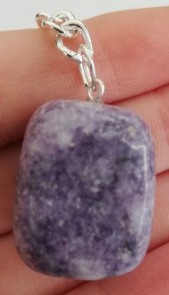 Lepidolite purple mica tumble stone crystal keyring key chains