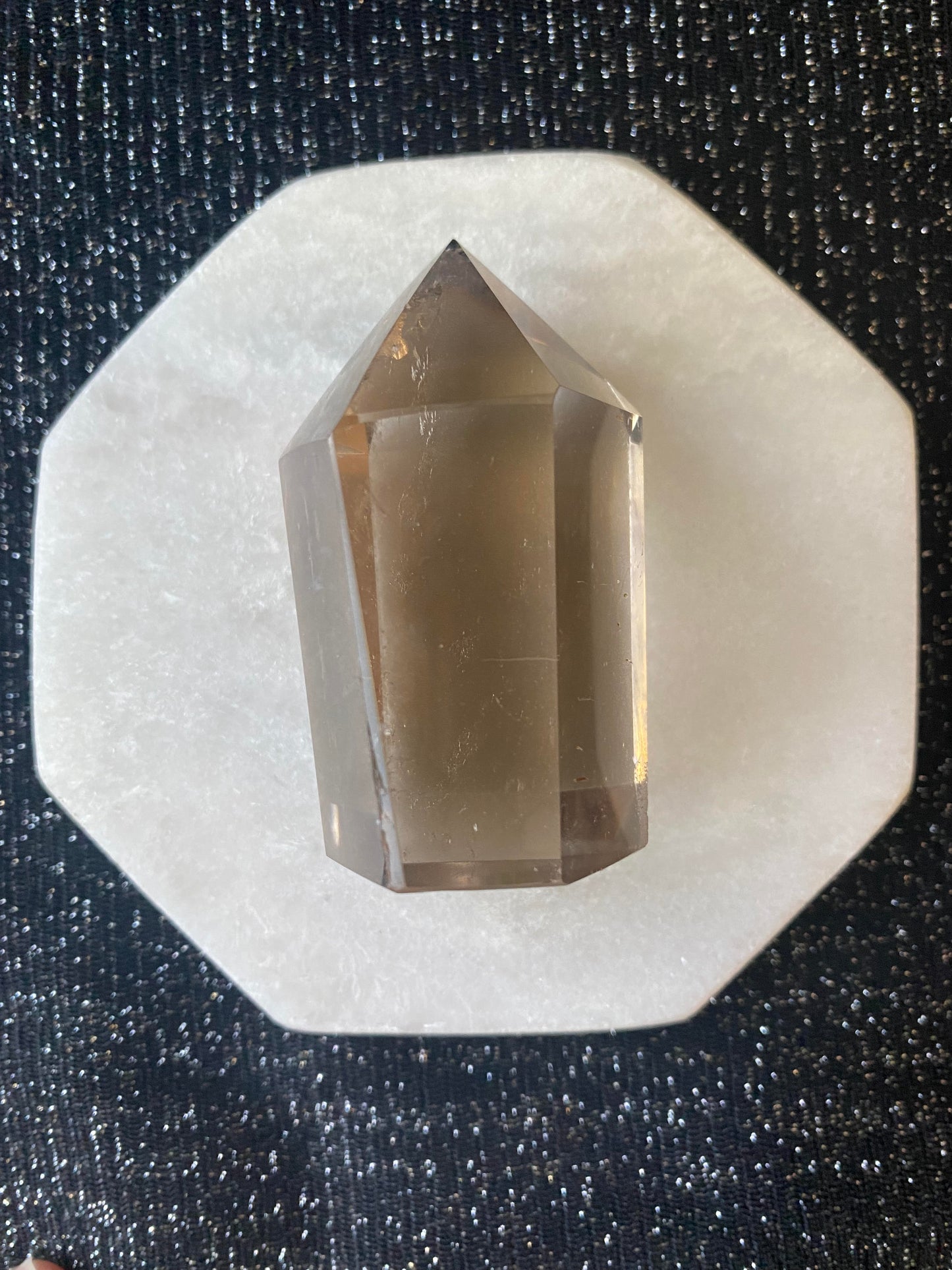 Light colour smoky polished Quartz point generator tower 100 grams 6.0cm Ryde Sydney Australia Crystal shop crystal business