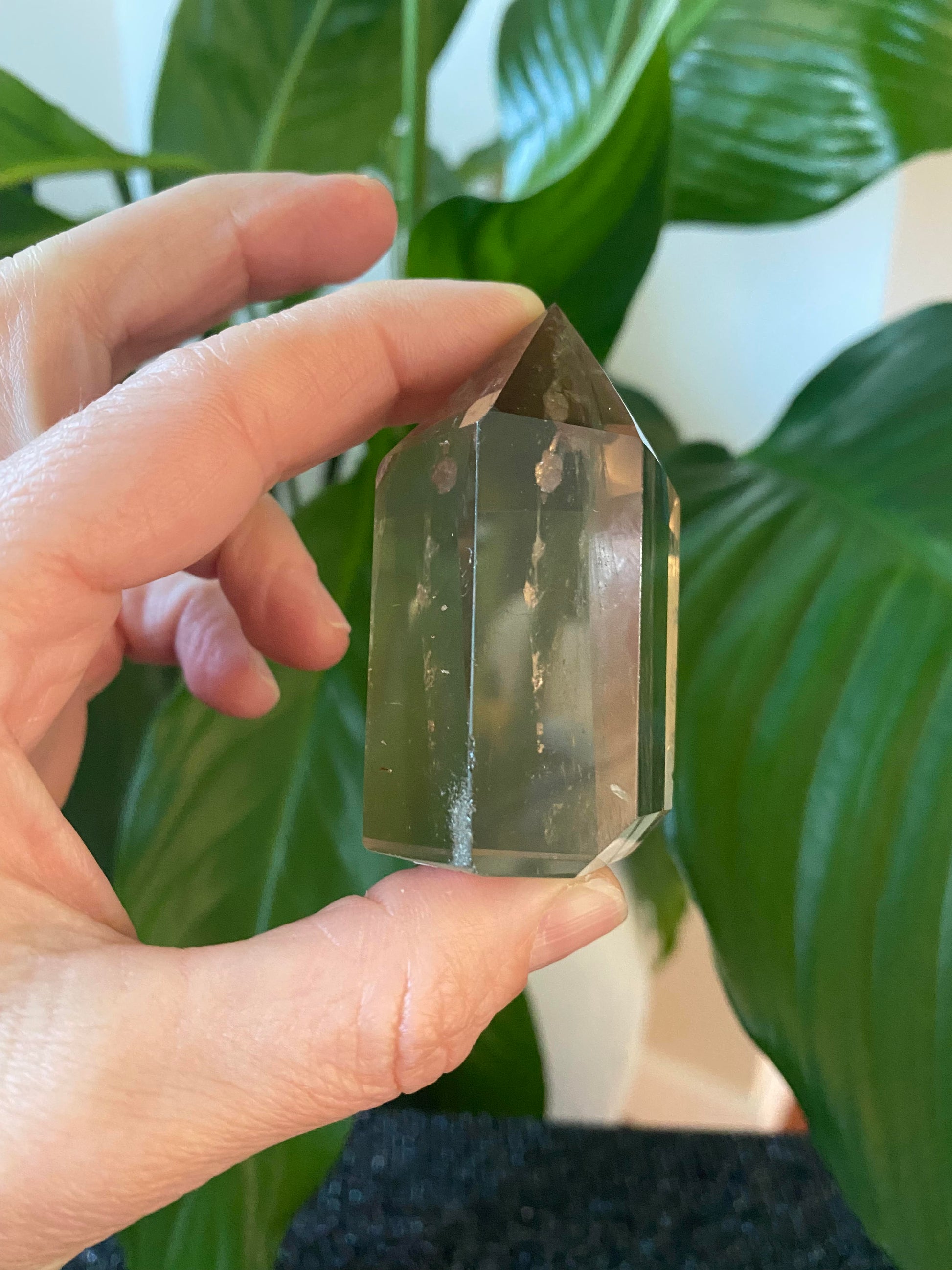 Light colour smoky polished Quartz point generator tower 100 grams 6.0cm Ryde Sydney Australia Crystal shop crystal business