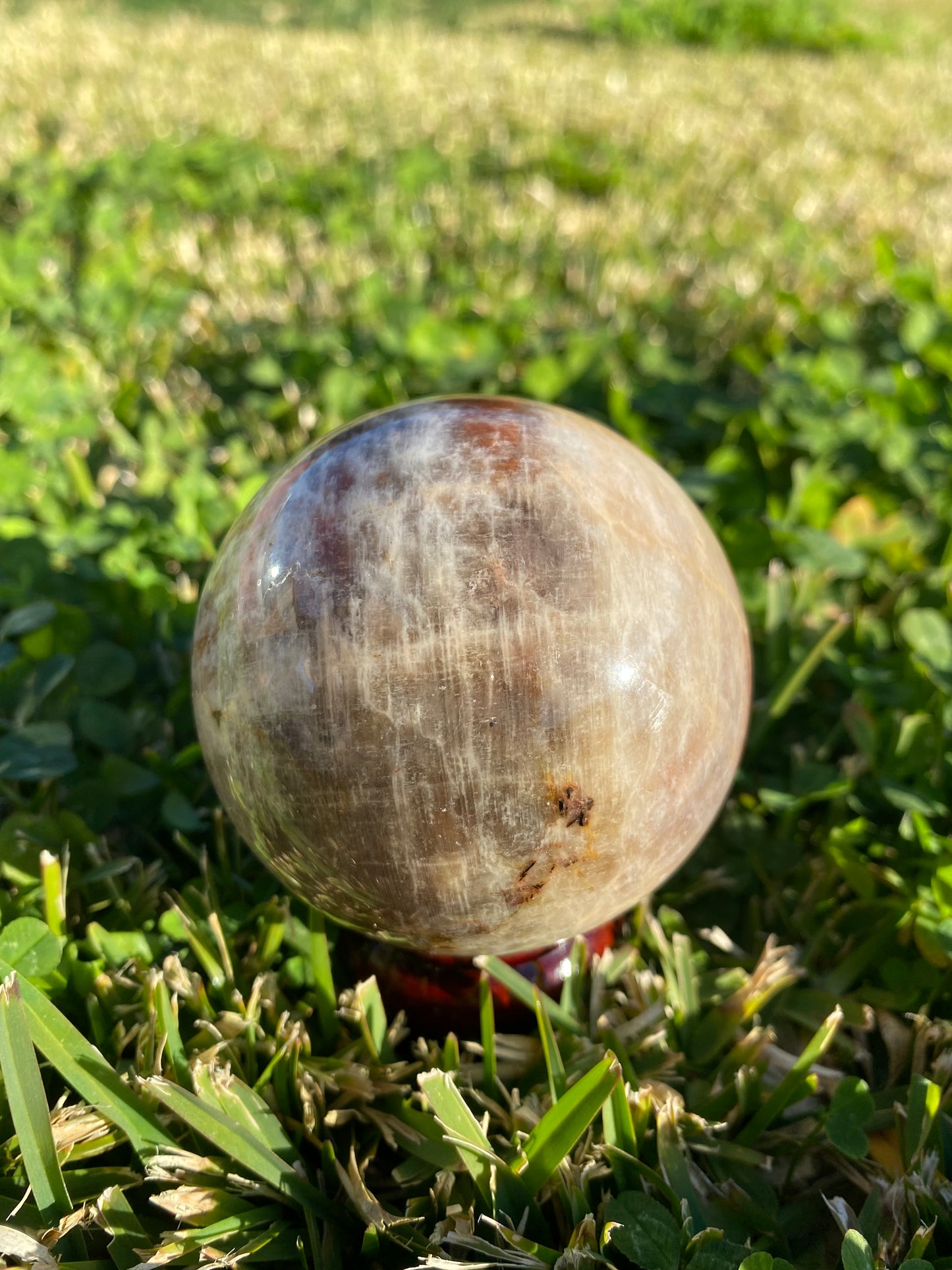 Moonstone polished sphere rock specimen mineral raw Feng Shui crystal shop business Ryde Sydney Australia healing stone hand