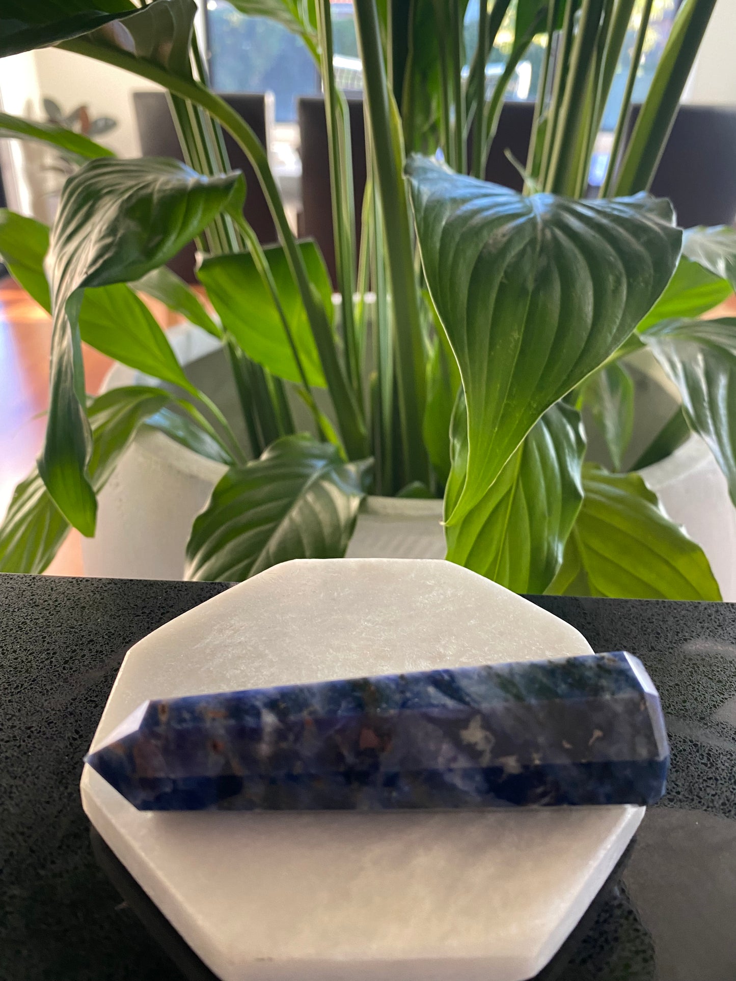 Sodalite point generator tower 75 grams 9cm Crystal shop Crystal business Ryde Sydney Australia Feng Shui