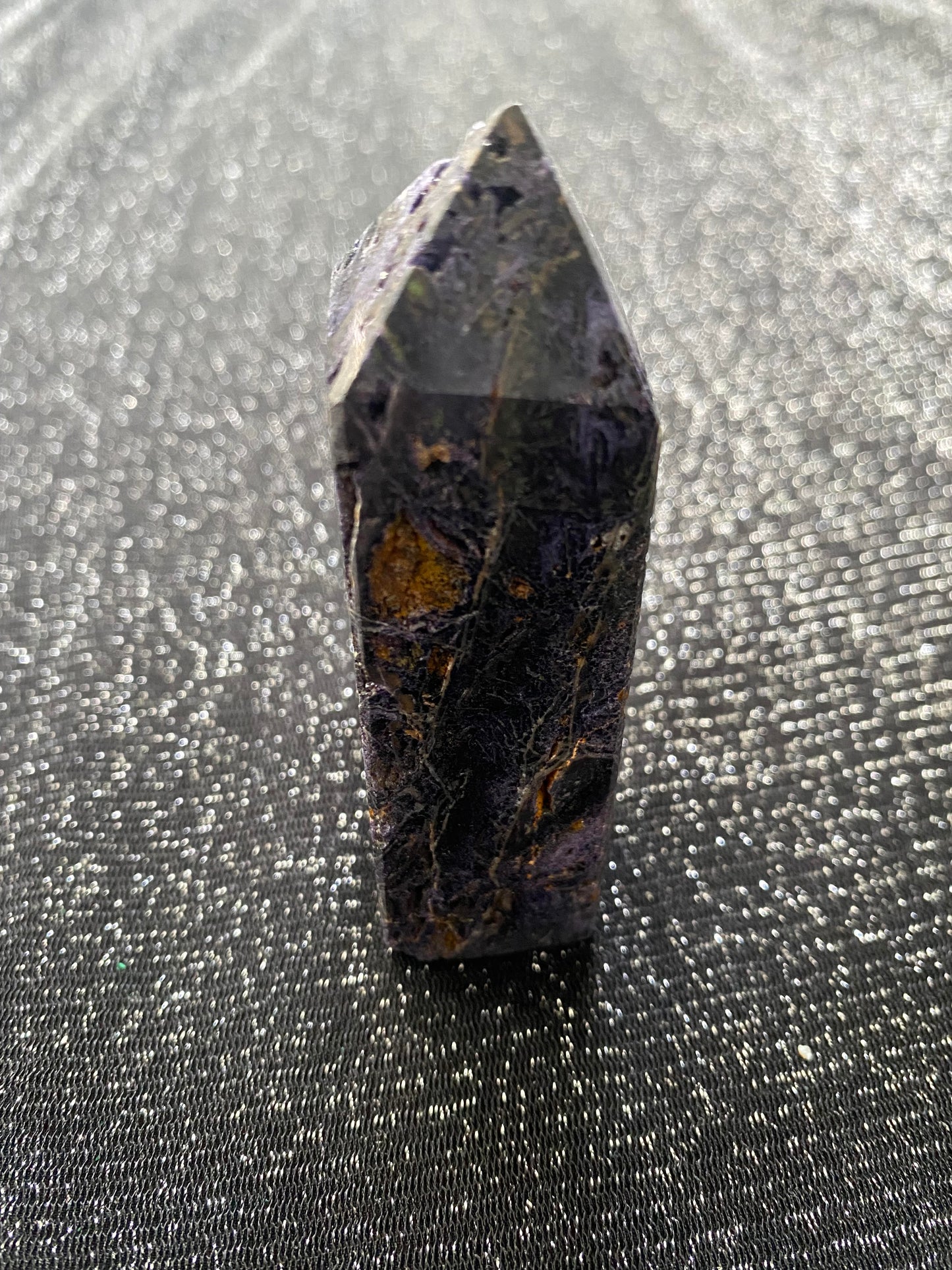 Purple Sphalerite with fluorite point generator tower healing stones crystal business shop Feng Shui Love Ryde Sydney Australia