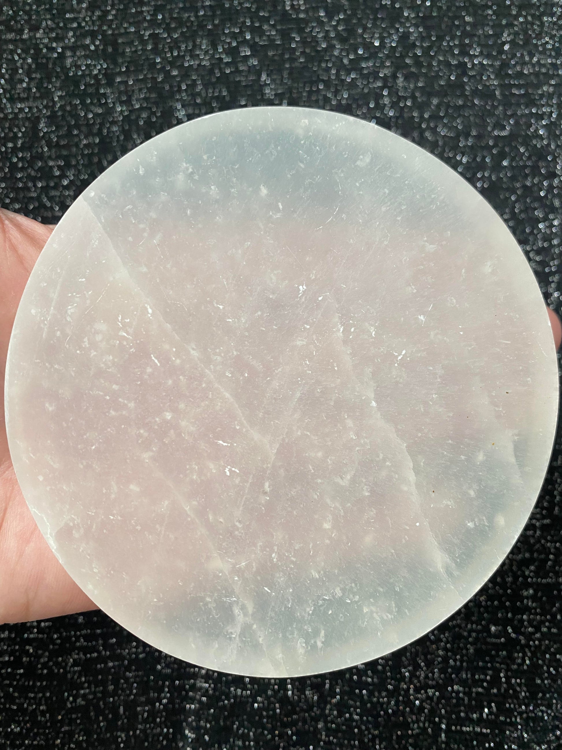 Selenite round plate mineral cleanse crystal charging plate crystalsprotection positive energy Feng Shui Love Zen Ryde Sydney Australia