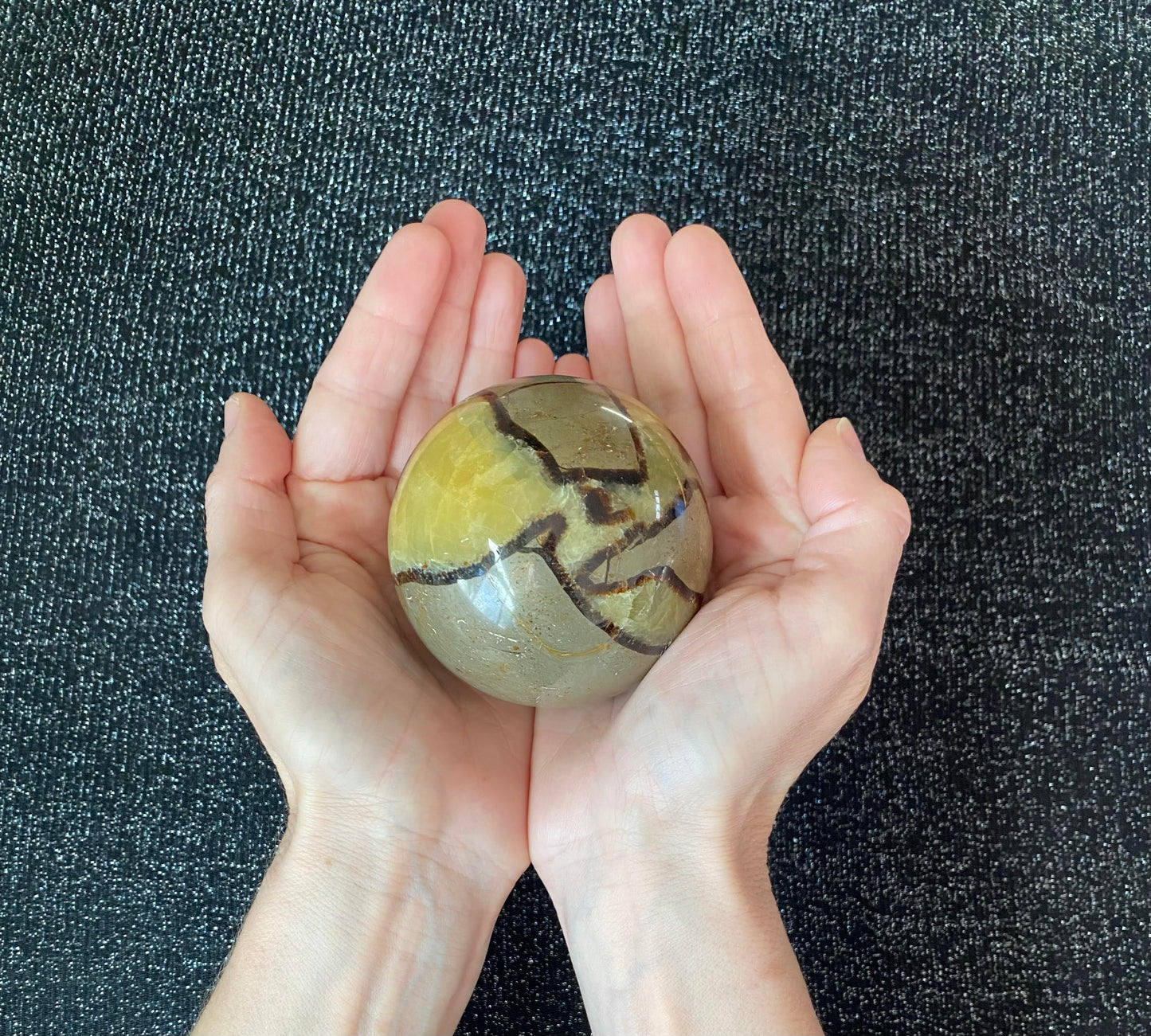 Septarian polished sphere rock specimen mineral raw Feng Shui crystal shop business Ryde Sydney Australia healing stone hand