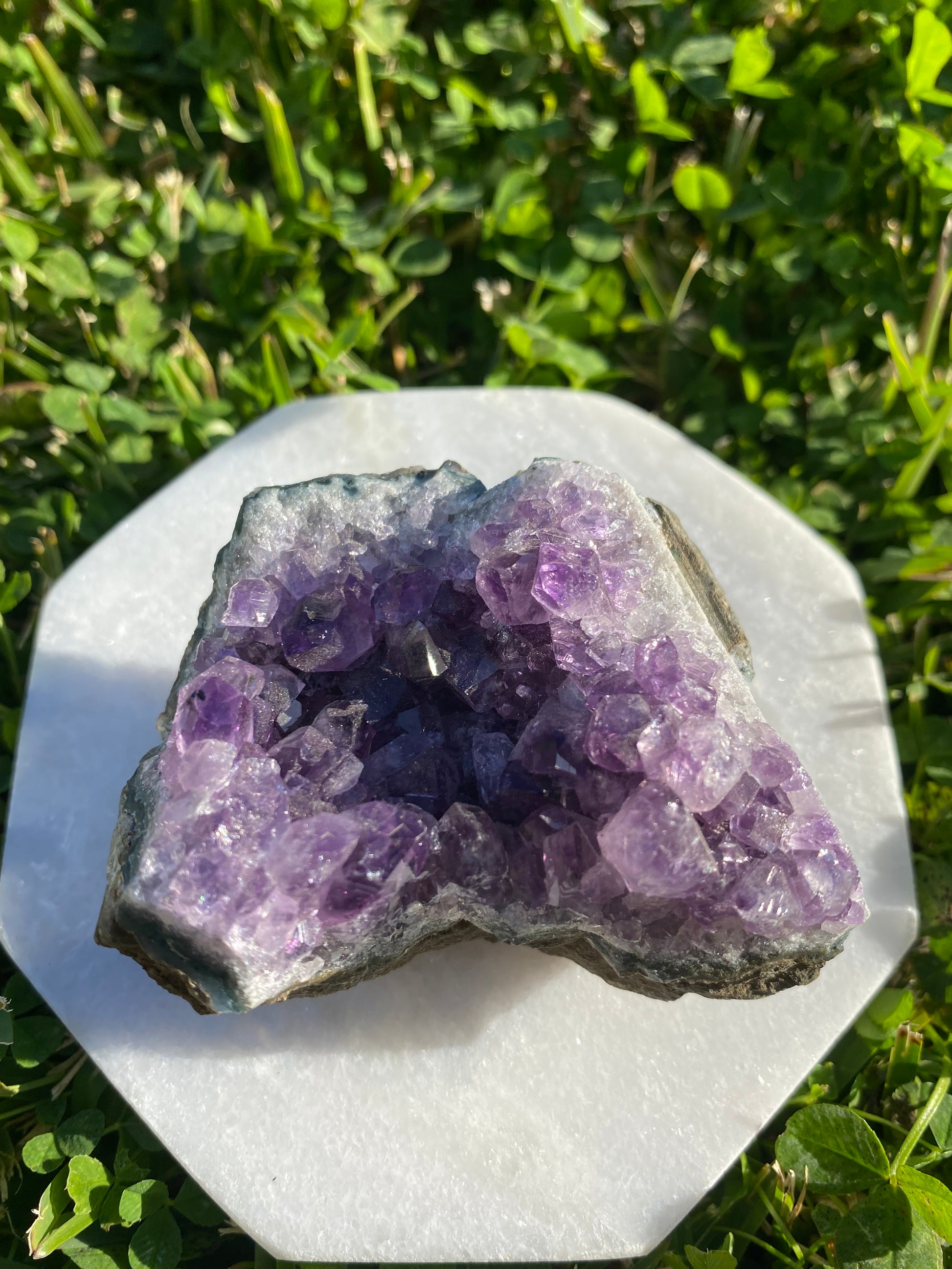 Amethyst cluster clear quartz crystal gemstone geode healing crystal business shop Ryde Chatswood Sydney Australia free gift Feng Shui