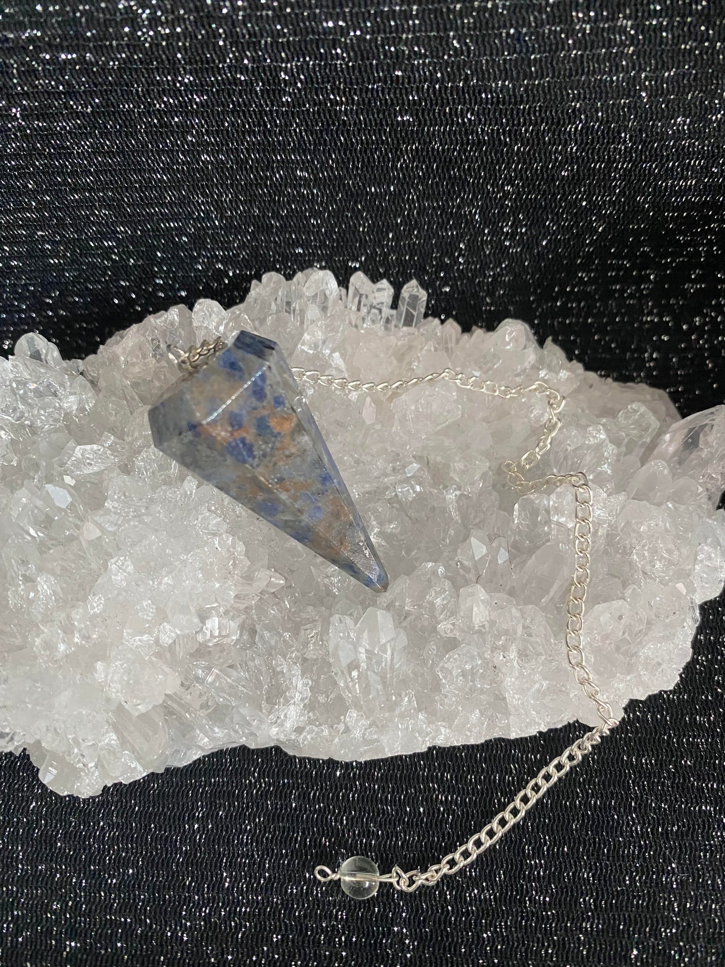 Sodalite pendulum rock specimen mineral raw Feng Shui crystal shop business Macquarie Park Ryde Sydney Australia healing stone