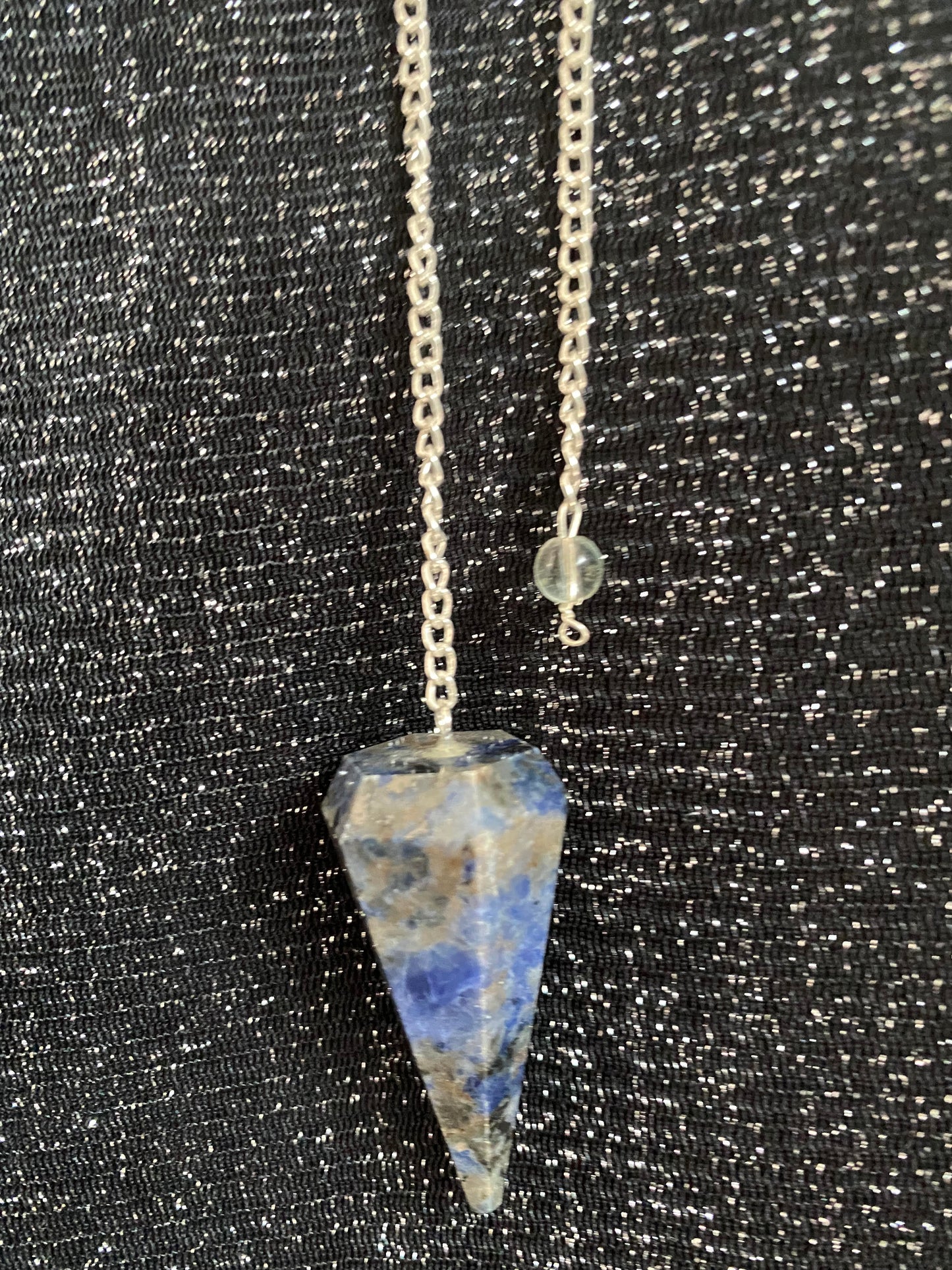 Sodalite pendulum rock specimen mineral raw Feng Shui crystal shop business Macquarie Park Ryde Sydney Australia healing stone