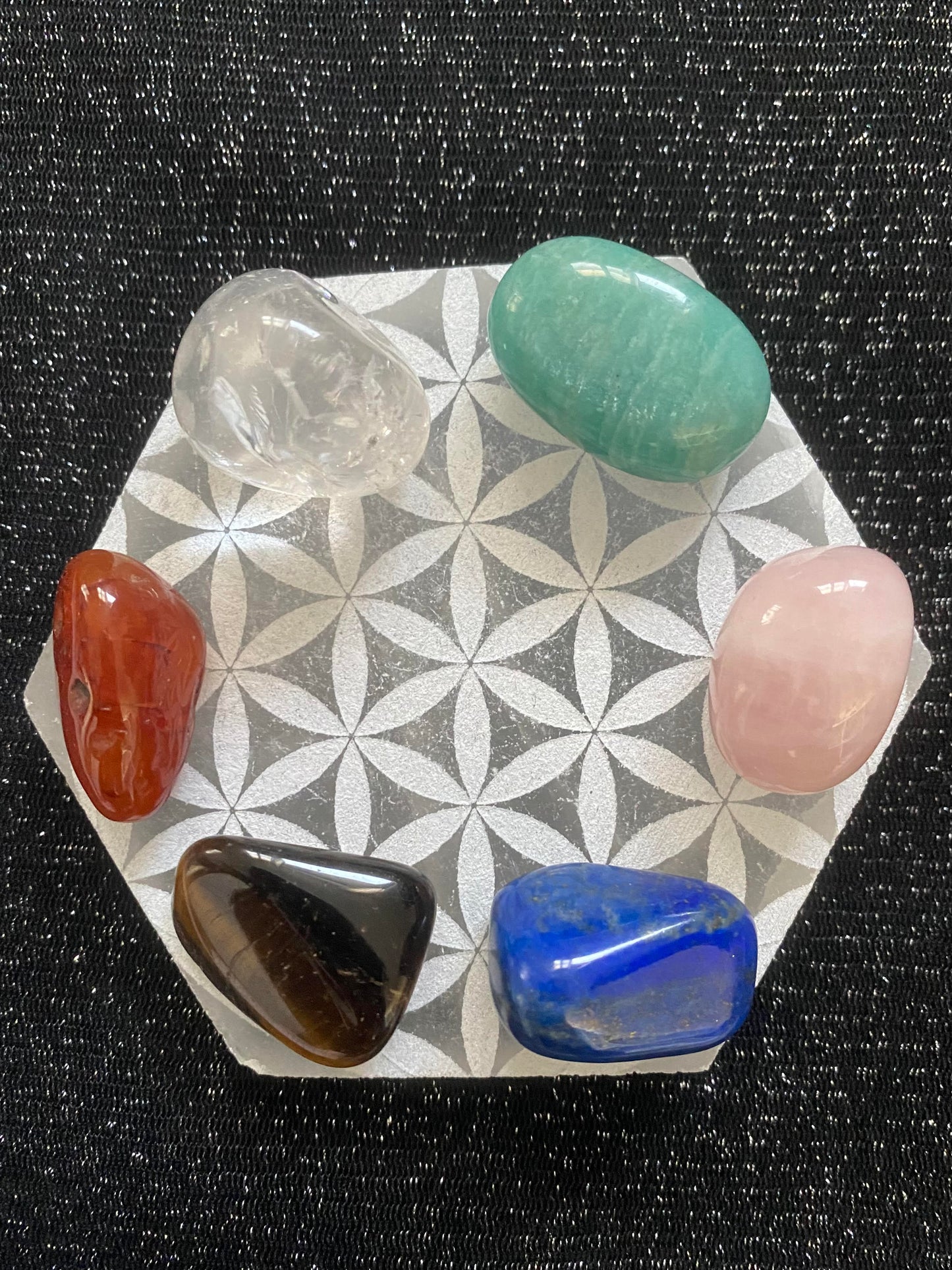 Taurus tumled crystal stone amazonite carnelian quartz lapis lazuli rose quartz tiger eye 3