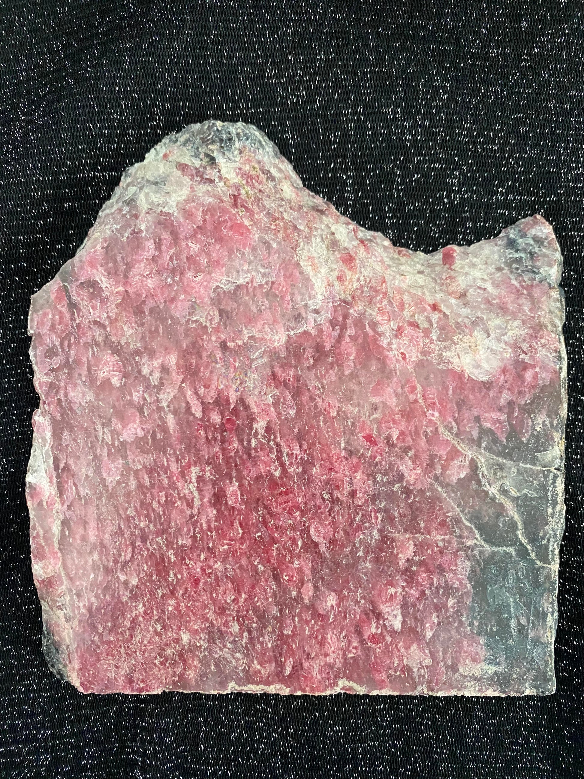 rhodanite pink black tourmaline slab polished natural crystal quartz rock specimen mineral raw Feng Shui crystal shop business Ryde Sydney Australia healing stone 3